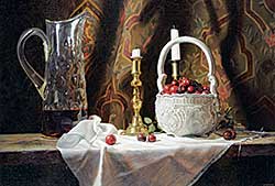 #451 ~ Jordan - Untitled - Still Life with Cruet, Bowl of Fruit