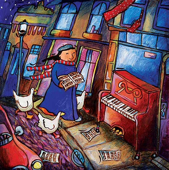 #1065 ~ Groenendyk - Untitled - On the Way to the Music Shop