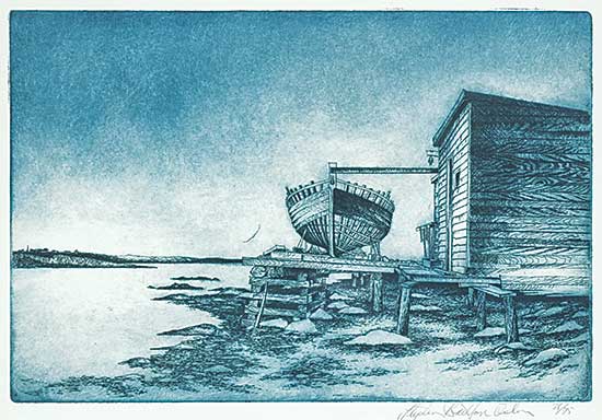 #1127 ~ Osler - Baie Verte 'Boat in the Making'  #36/75