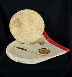 #167 ~ School - Untitled - Drum with Decorated Bag