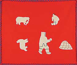 #189 ~ School - Untitled - Inuit Life Wall Hanging