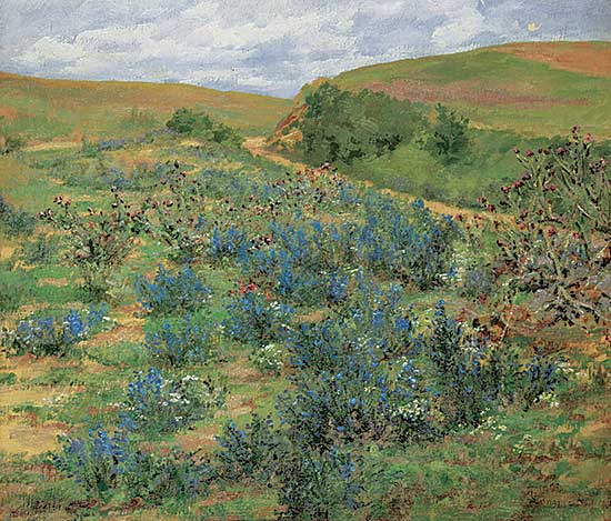 #305 ~ De Longpre - Untitled - Bluebells and Dunes