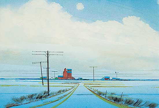 #427 ~ Hurley - Untitled - Grain Elevators in Winter