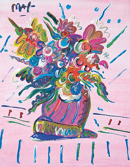 #434 ~ Max - Untitled - Vase of Flowers on Pink