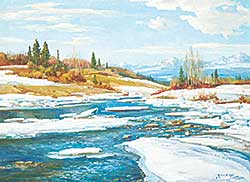 #36 ~ Crockford - Breakup on the Sheep River Nr. Black Diamond, Alberta