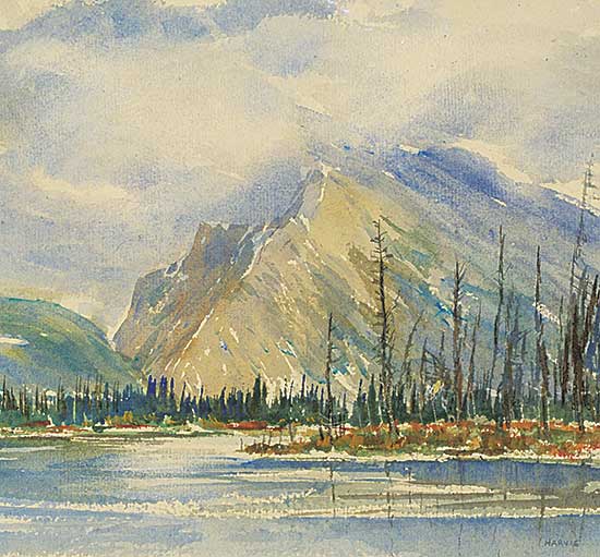 #1095 ~ Harvie - Clouds over Mt. Rundle