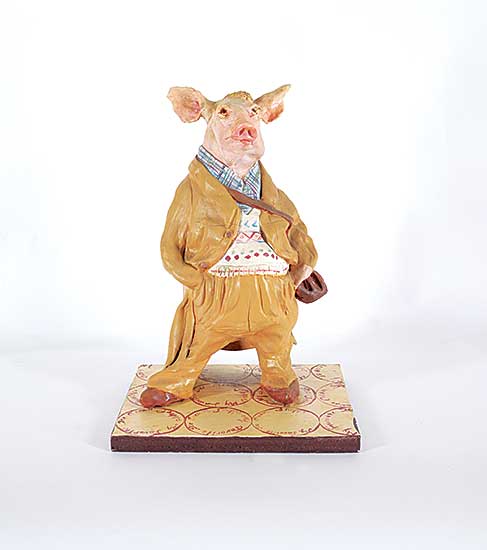 #1107 ~ Hughes - Untitled - Professor Pig