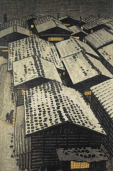 #1124 ~ Kasamatsu - Untitled - Rooftops at Night