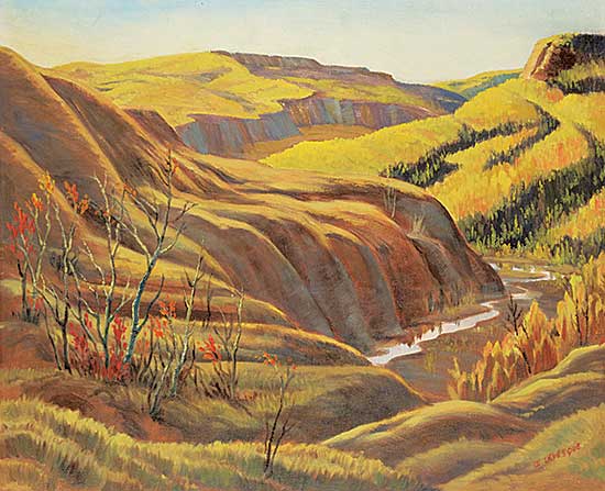 #1153 ~ Levesque - Untitled - Stream in the Foothills