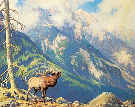 #1158 ~ Lindstrom - Untitled - Elk on the Vista