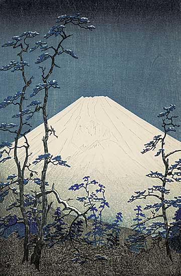 #1208 ~ Okada - Untitled - Fuji Through the Trees