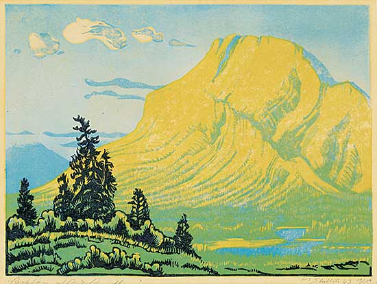 #1262 ~ Shelton - Rockface of Mt. Rundle  #17/100