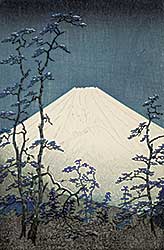 #1208 ~ Okada - Untitled - Fuji Through the Trees
