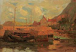 #1289 ~ Wallace - Untitled - Ships in the Harbour