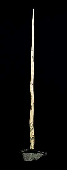 #39 ~ Eegeevudloo - Untitled - Narwhal Tusk on Seal Base with Arctic Scenes