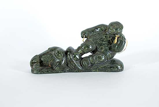 #101 ~ Oweetaluktuk - Untitled - Hunter Pulling in the Seal