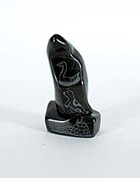 #40 ~ Inuit - Untitled - Totem with Visions of Arctic Life