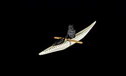 #137 ~ Inuit - Untitled - Hunter and Seal on Kayak