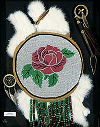 #215 ~ School - Untitled - Beaded Native Bag and Dream Catchers