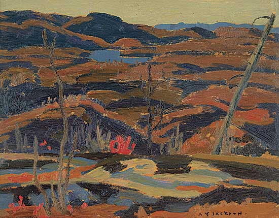 #39 ~ Jackson - Hills, Lake Superior [Sketch for Algoma Rocks, Autumn]