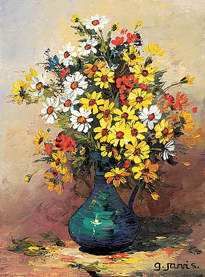 #42.1 ~ Jarvis - Untitled - Flowers in a Green Vase