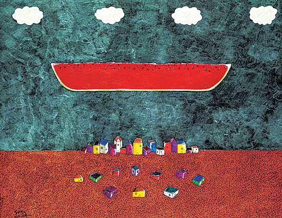 #92 ~ Spina - Watermelon Rising Above Gjoa, Haven-King, William Island - The Arctic