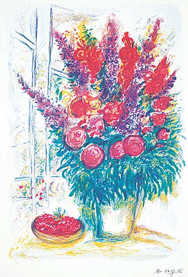 #304 ~ Chagall - Bouquet and Bowl of Cherries  #42/500