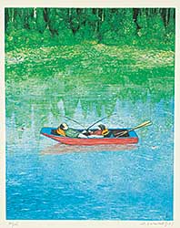 #438.1 ~ Kurelek - Untitled - Fishing  #40/225