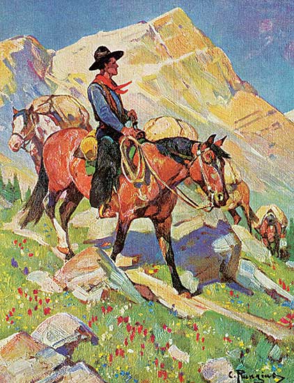 #1479 ~ Rungius - Untitled - Trail Rider