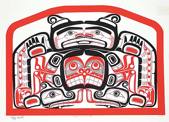 #1522 ~ Hunt - Kwakiutl Sisiutl Settee  #37/100
