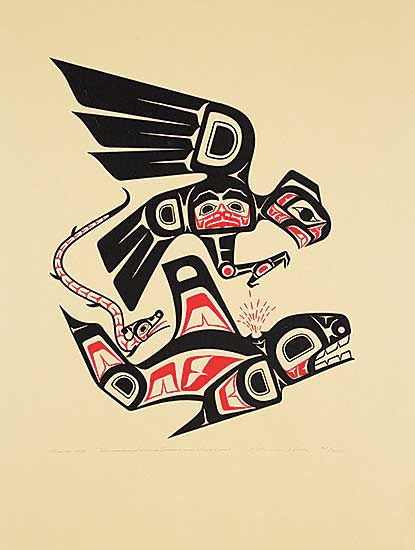 #1586 ~ Wells - Thunderbird, Lightning Serpent and Killer Whale  #37/200