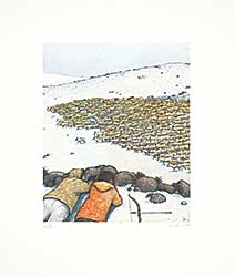 #1451 ~ Kurelek - Untitled - Hunting Caribou  #243/300