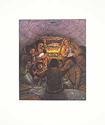 #1452 ~ Kurelek - Untitled - Stories in the Igloo  #226/300