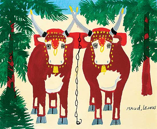#75 ~ Lewis - Untitled - Pair of Oxen
