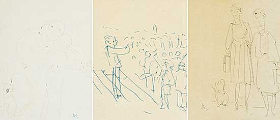 #78.1 ~ Lismer - 3 Sketches in One Frame