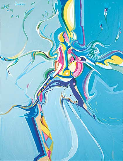 #208 ~ Janvier - Blue Horse