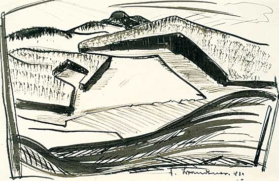 #411 ~ Brandtner - Untitled - Abstract Landscape