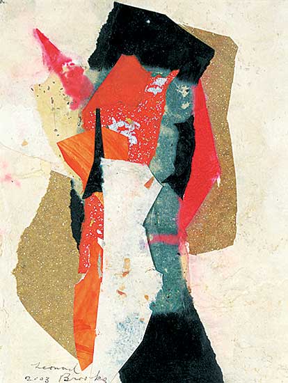 #412 ~ Brooks - Untitled - Composition in Red and Black