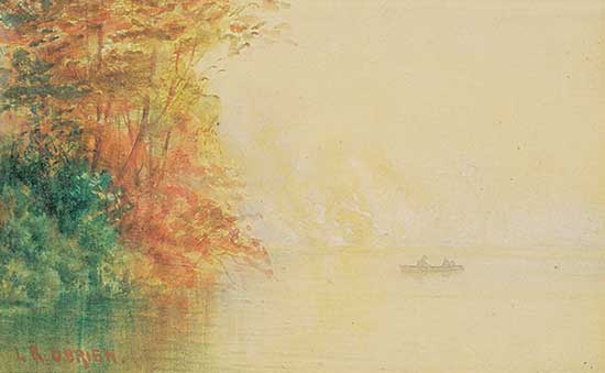 #481 ~ O'Brien - Untitled - Canoeing in the Mist
