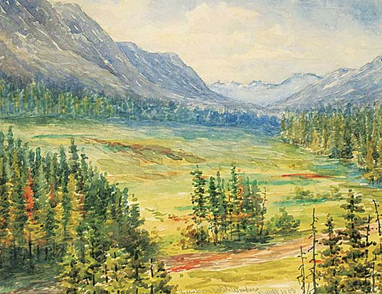 #1054 ~ Chesterton - View from Hotel Window, Banff