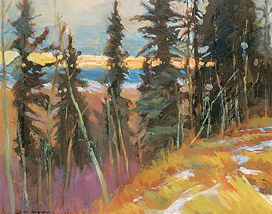 #1083 ~ de Grandmaison - Untitled - Sunset in the Foothills