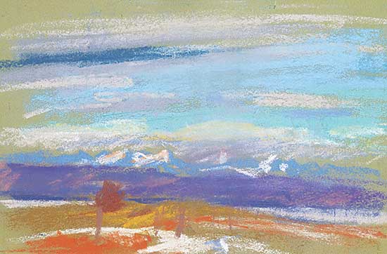 #1085 ~ de Grandmaison - Untitled - View of the Mountains