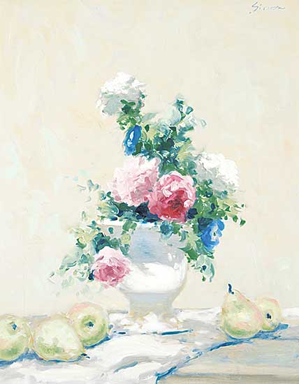 #1124 ~ Gisson - Untitled - Still Life with Flowers and Pears