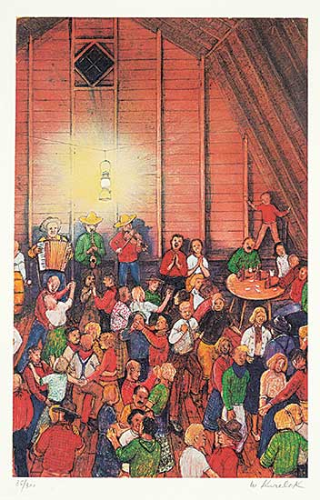 #1169 ~ Kurelek - The Barn Dance  #35/300