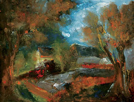#1178 ~ Le Grec - Untitled - Farm Through the Trees