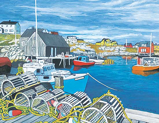 #1276 ~ Rasila - Untitled - Lobster Traps, Peggy's Cove