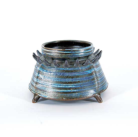 #1401 ~ Wells - Blue Spiked Jar
