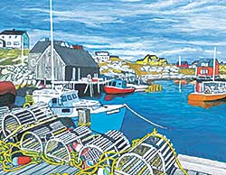 #1276 ~ Rasila - Untitled - Lobster Traps, Peggy's Cove