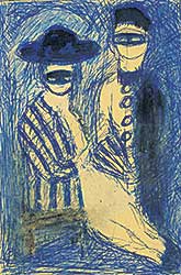 #1413 ~ Wiselberg - Untitled - Blue Masquerade