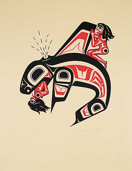 #78 ~ Wells - Killer Whale, Man and Woman  #39/200